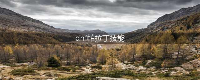 《DNF》帕拉丁三觉攻略 技能效果详解(dnf帕拉丁技能)