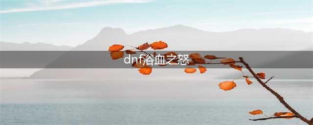 《DNF》浴血之怒护石属性是什么 浴血之怒护石属性介绍(dnf浴血之怒)