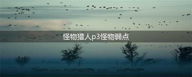 《怪物猎人》p3雄火龙弱点是什么 p3雄火龙弱点介绍(怪物猎人p3怪物弱点)