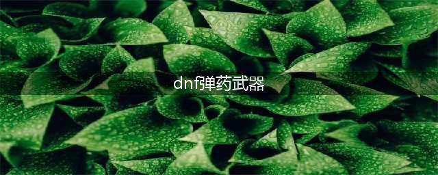 《DNF》弹药武器怎么选择 弹药武器推荐(dnf弹药武器)