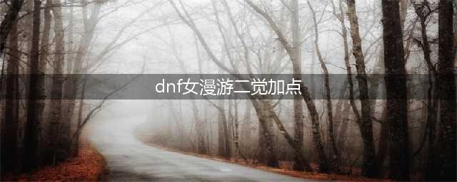 《DNF》女漫游二觉刷图加点推荐(dnf女漫游二觉加点)