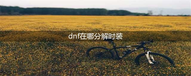 dnf如何分解时装(dnf在哪分解时装)