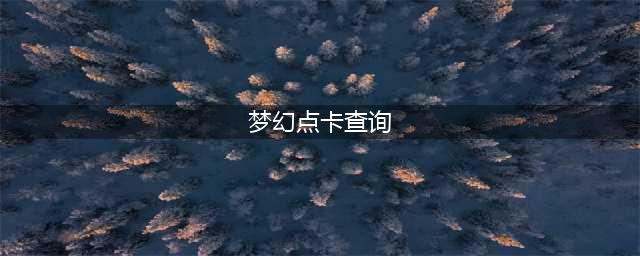 梦幻西游怎么查询点卡-点卡查询方法