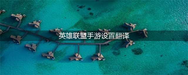 《英雄联盟手游》设置翻译 设置翻译汇总