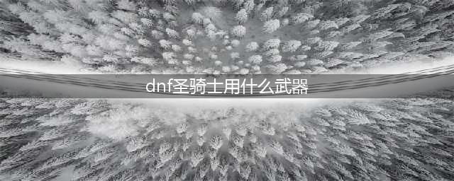 《DNF》男圣骑100级最强毕业装备搭配2022(dnf圣骑士用什么武器)