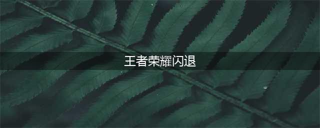 王者荣耀闪退怎么办 无限闪退解决方法