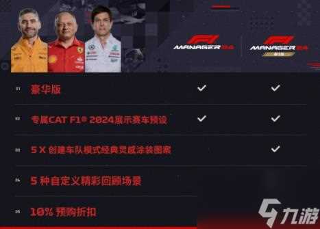 F1车队经理2024预购奖励介绍