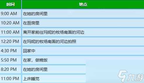 星露谷物语海莉行程表介绍